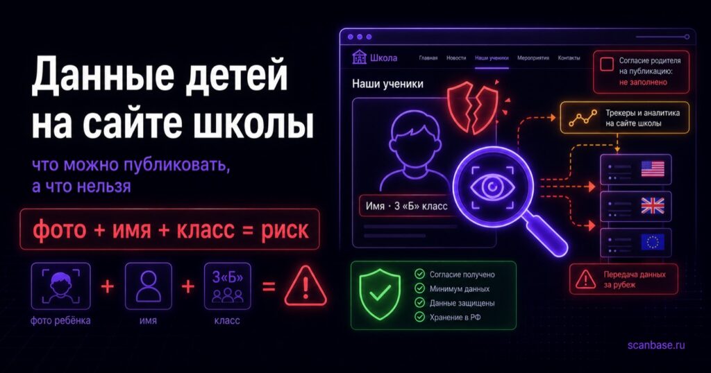 Данные детей на сайте школы — что можно публиковать, а что нельзя по 152-ФЗ