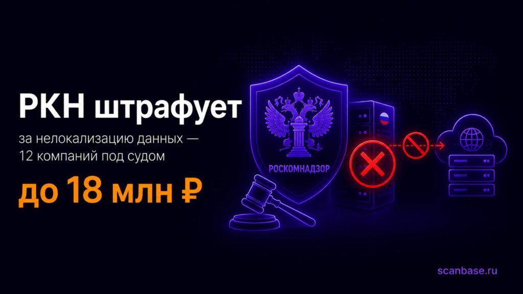РКН штрафует за локализацию данных в 2026 — таблица штрафов и чек-лист
