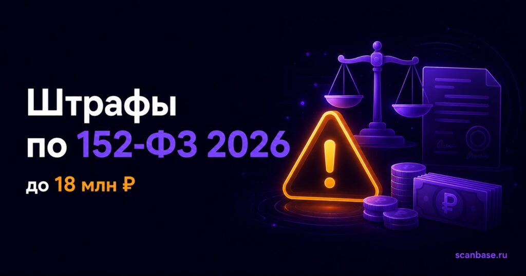 Штрафы за нарушение 152-ФЗ в 2026 году: таблица санкций