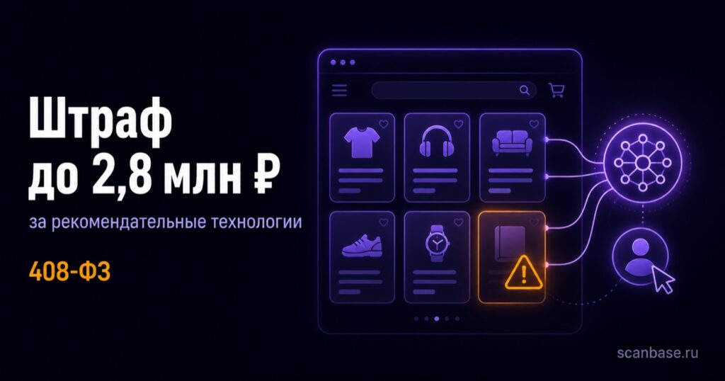 Штрафы за рекомендательные технологии 408-ФЗ