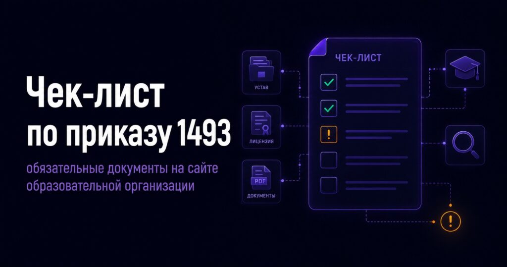 Чек-лист обязательных документов на сайте образовательной организации приказ 1493