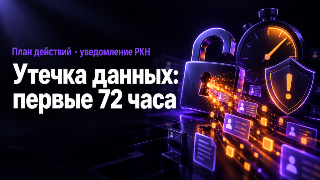 Утечка персональных данных: план действий и уведомление Роскомнадзора в первые 72 часа